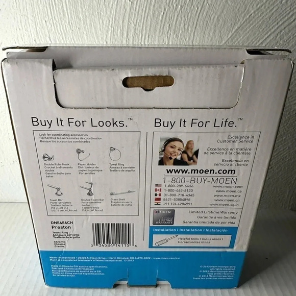 MOEN Preston Towel Ring in Chrome DN8486CH - Picture 3 of 6